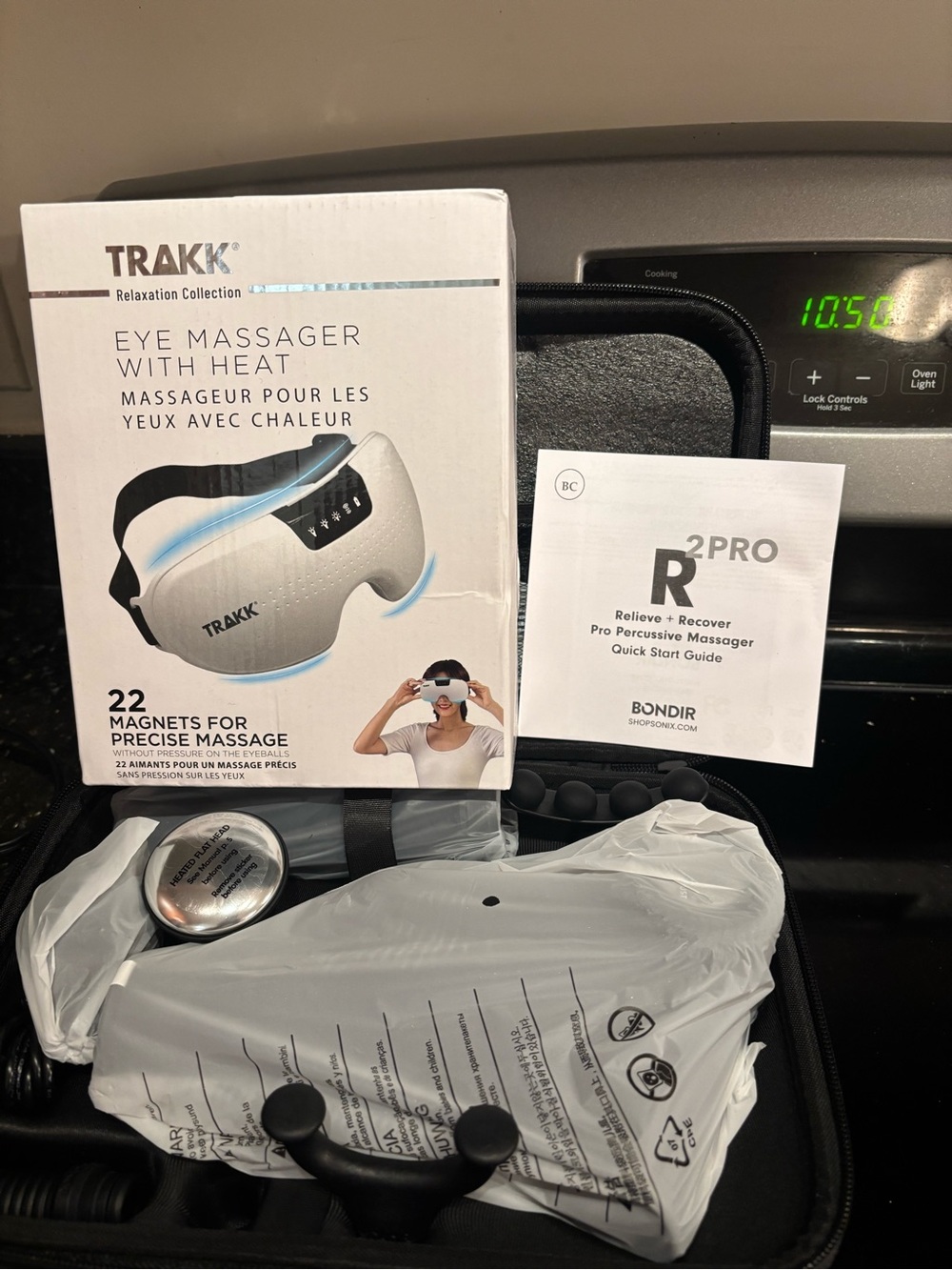 TRAKK White Eye Massager with Heat - Relaxation Collection and body massager